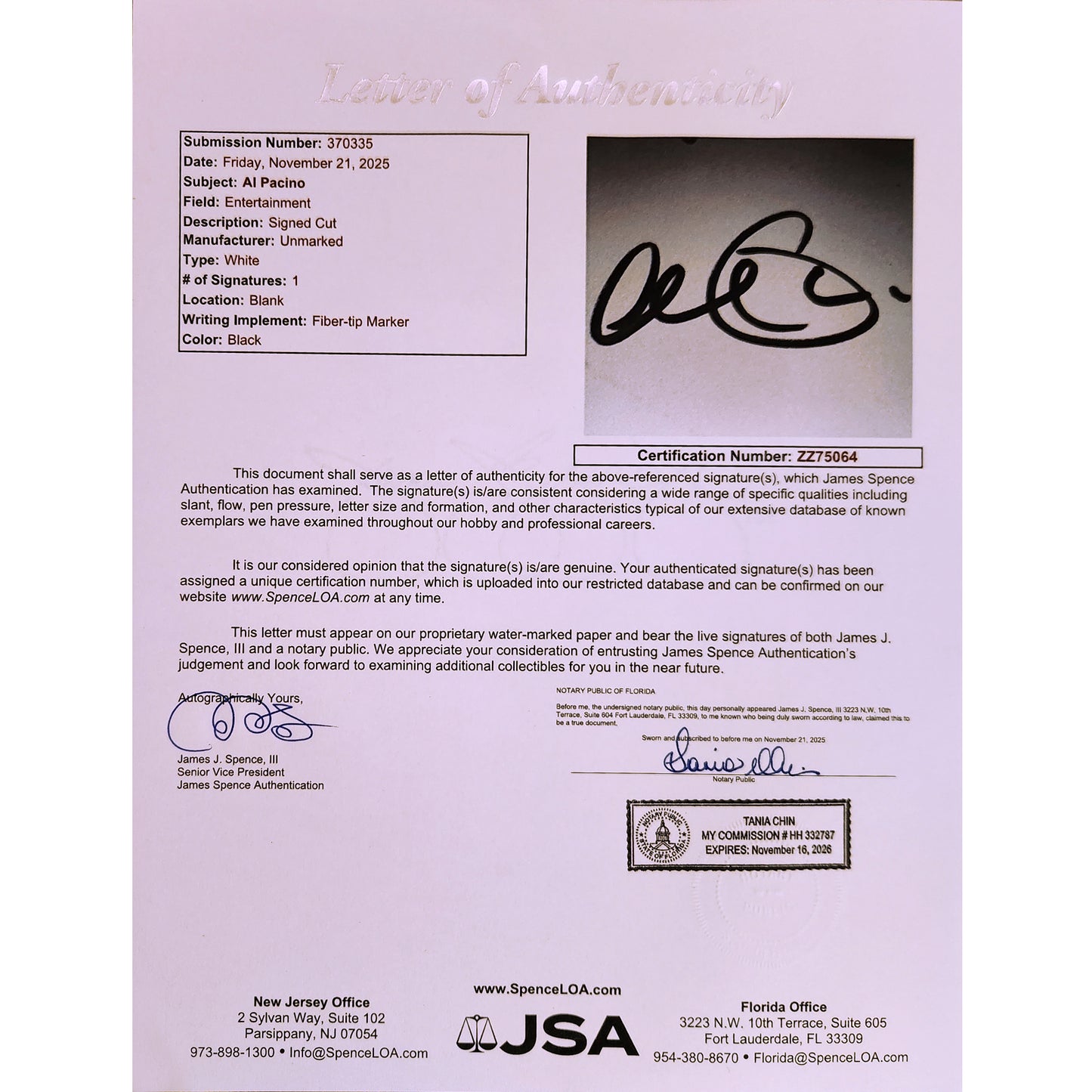 The Godfather Part II Full-Size Movie Poster Deluxe Framed with 6 Cast Autographs - JSA