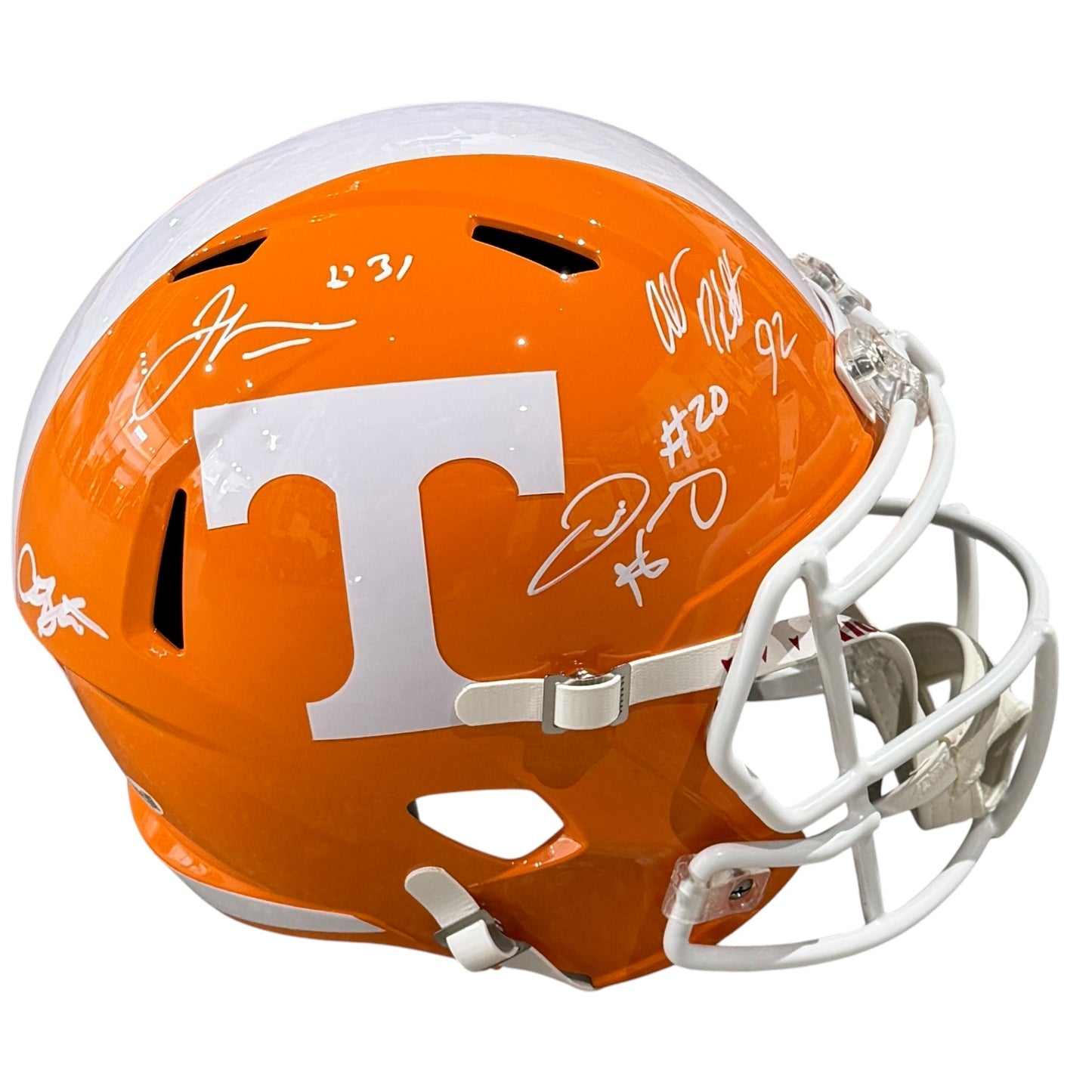 Tennessee Vols Legends Autographed (Metallic Orange Alternate) Deluxe Full-Size Replica Helmet - JSA