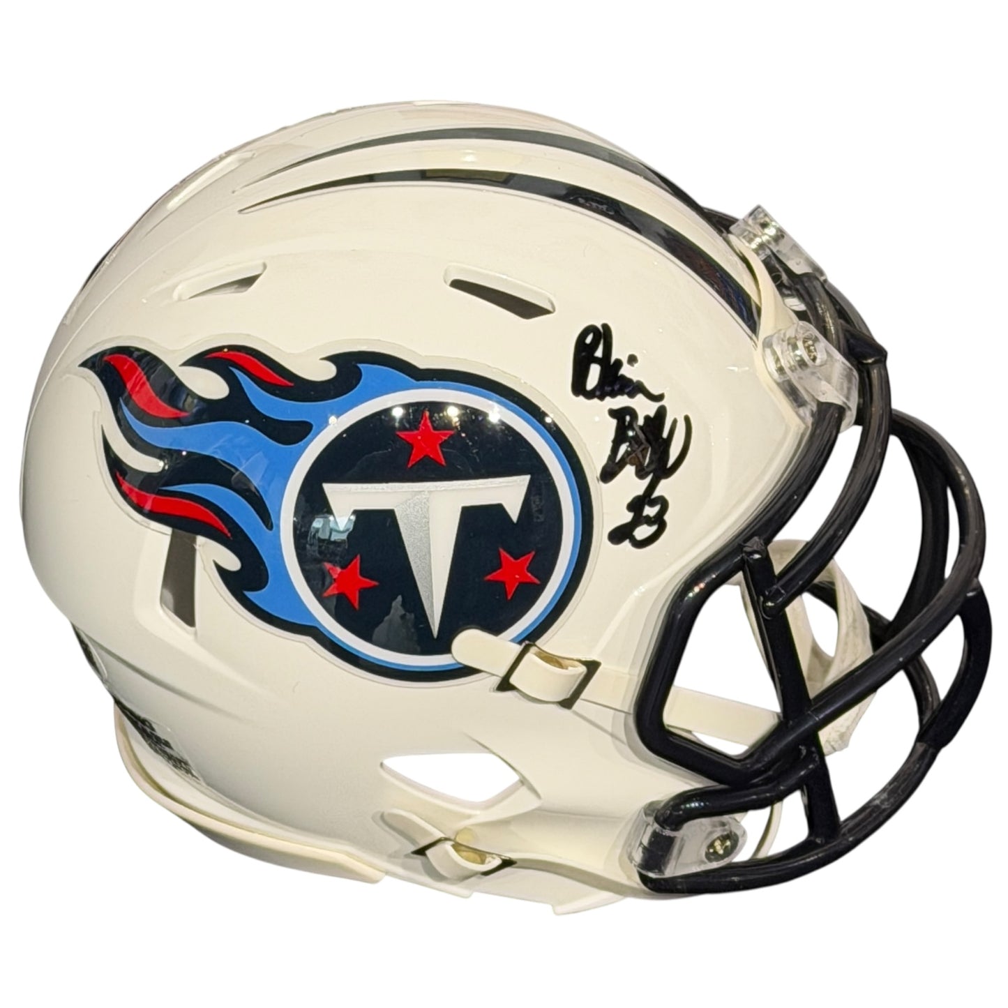 Blaine Bishop Autographed Tennessee Titans Mini Helmet - JSA
