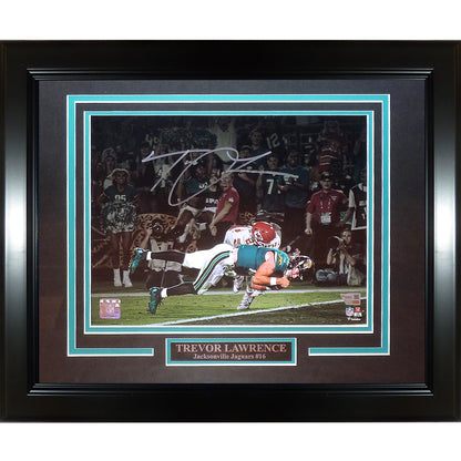 Trevor Lawrence Autographed Jacksonville Jaguars (Game-Winning TD vs KC) Deluxe Framed 11x14 Photo - Fanatics