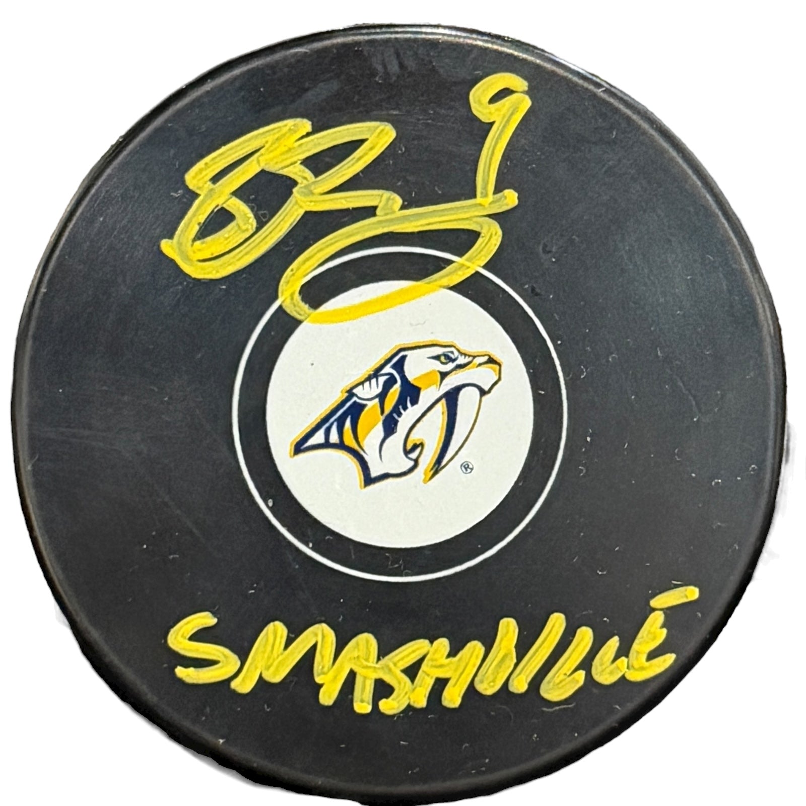 Filip Forsberg Autographed Nashville Predators Hockey Puck w/ 