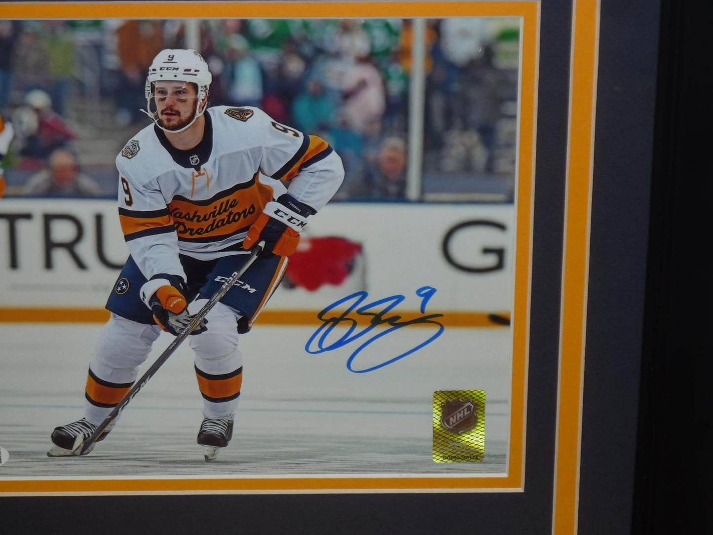 Filip Forsberg Autographed Nashville Predators (Winter Classic) Deluxe Framed 8x10 Photo - JSA
