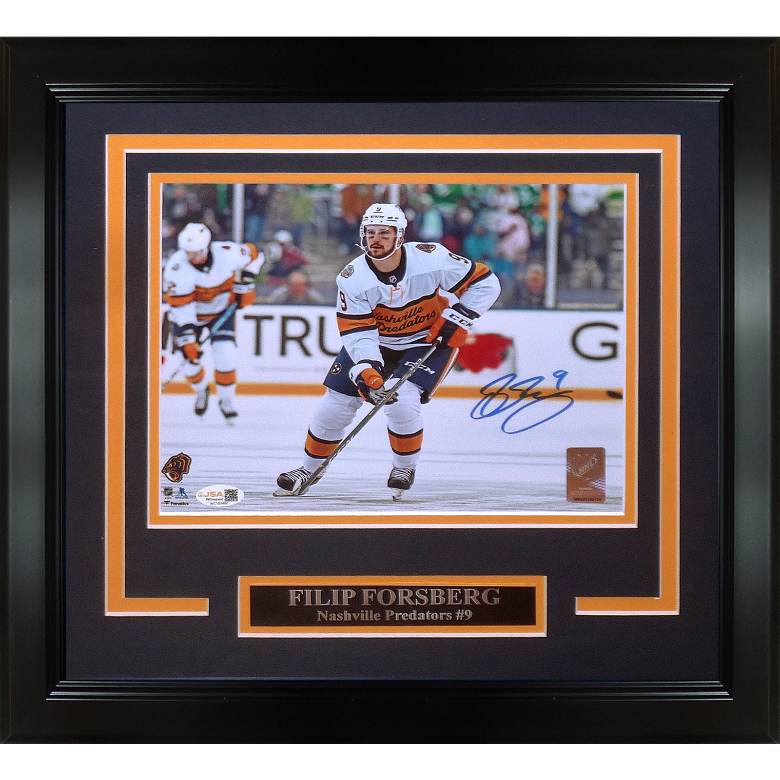 Filip Forsberg Autographed Nashville Predators (Winter Classic) Deluxe Framed 8x10 Photo - JSA