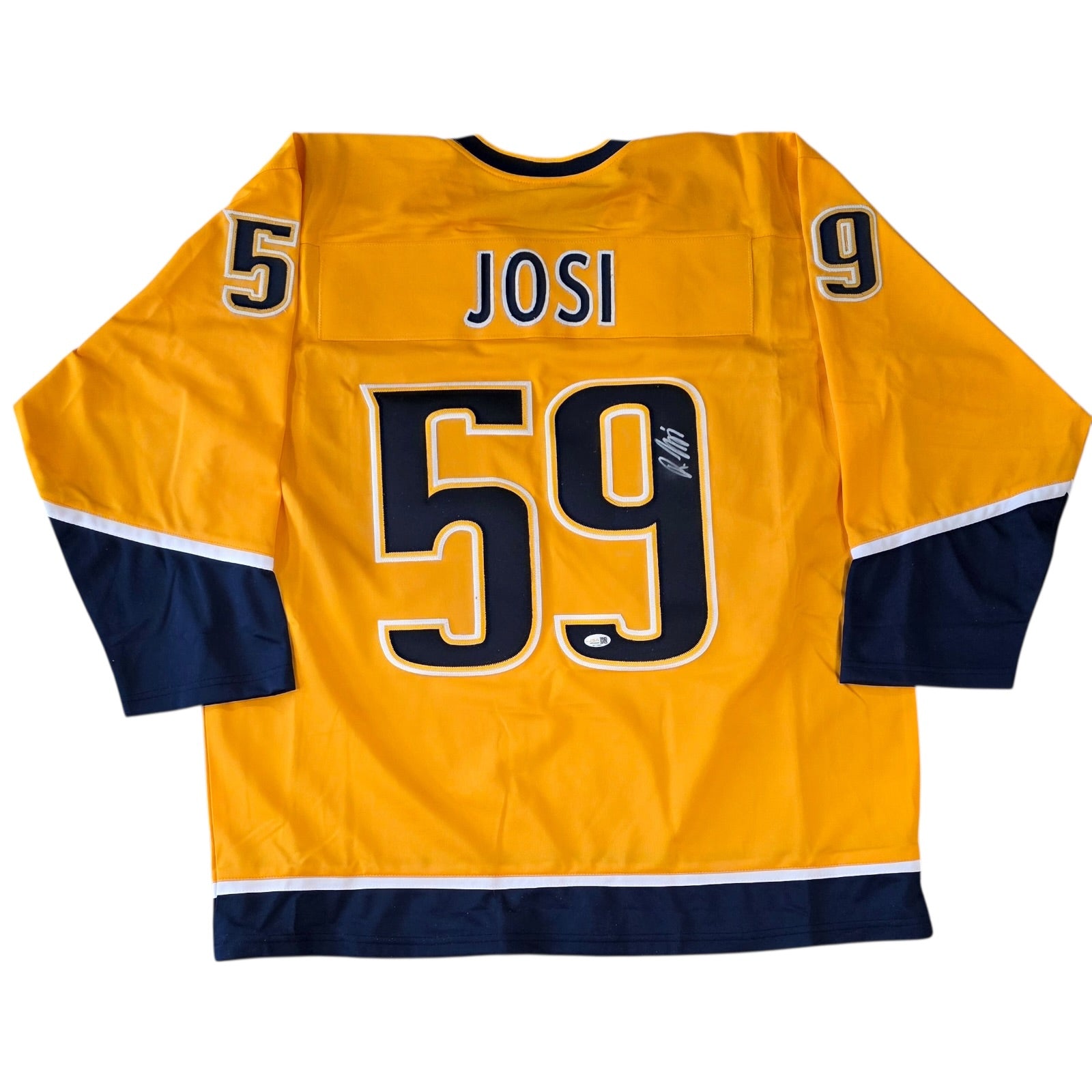 Roman Josi Autographed Nashville (Gold #59) Custom Hockey Jersey - JSA