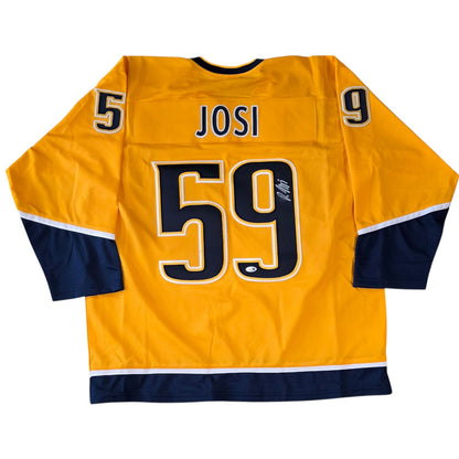 Roman Josi Autographed Nashville (Gold #59) Custom Hockey Jersey - JSA