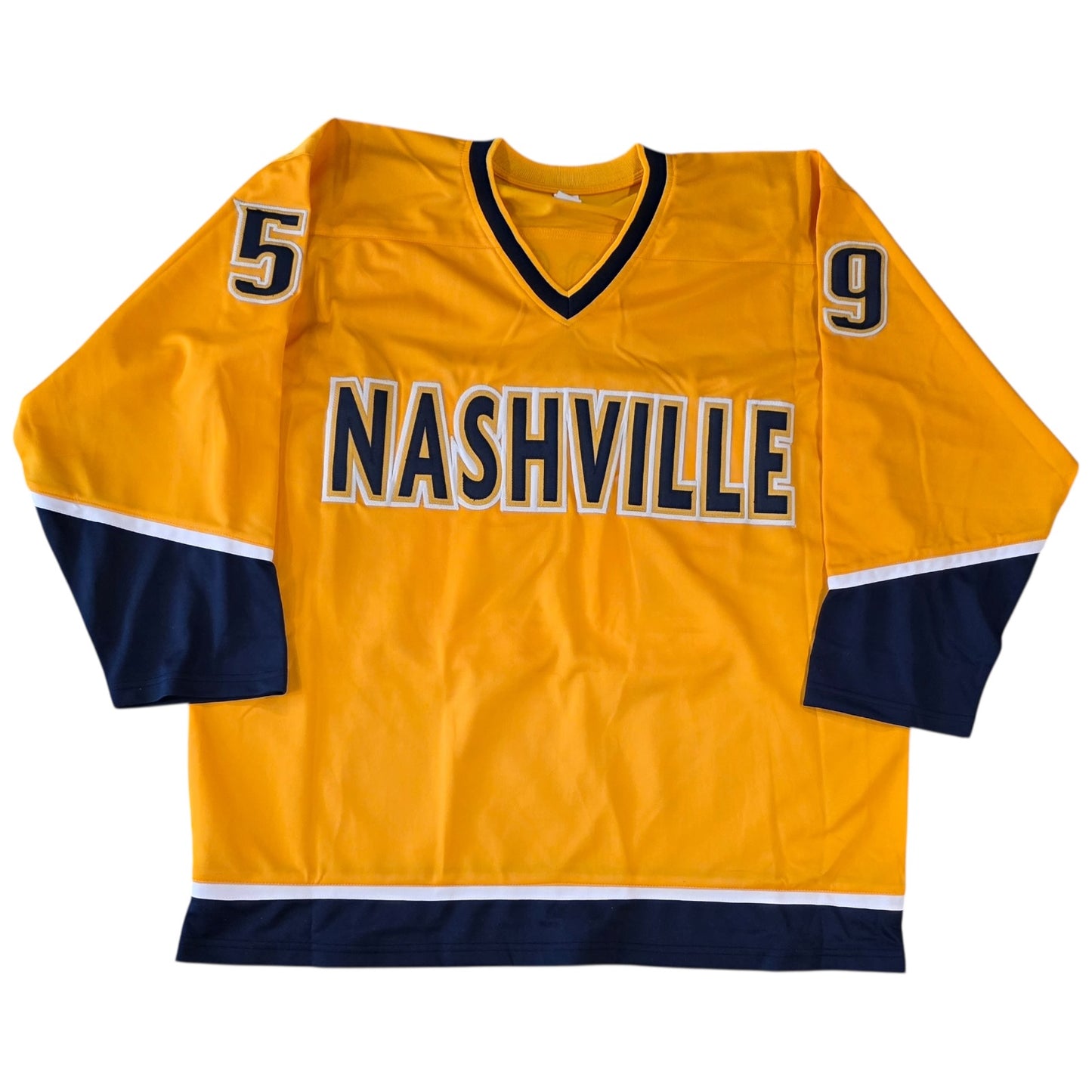 Roman Josi Autographed Nashville (Gold #59) Custom Hockey Jersey - JSA