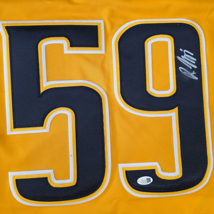 Roman Josi Autographed Nashville (Gold #59) Custom Hockey Jersey - JSA