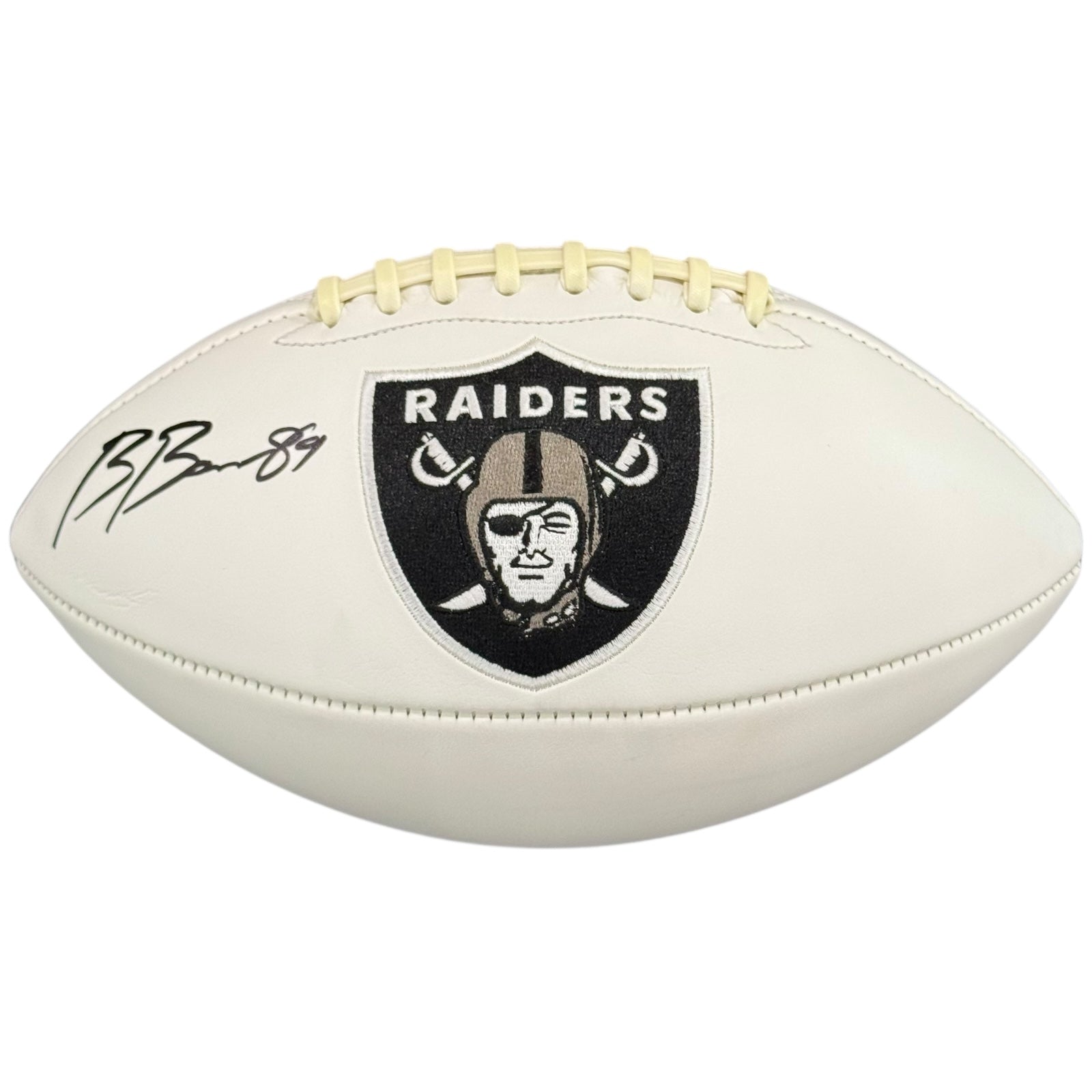 Brock Bowers Autographed Las Vegas Raiders Logo Football - Beckett