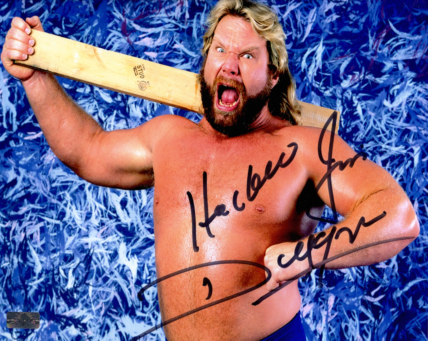 Hacksaw Jim Duggan Autographed WWE Wrestling 8x10 Photo