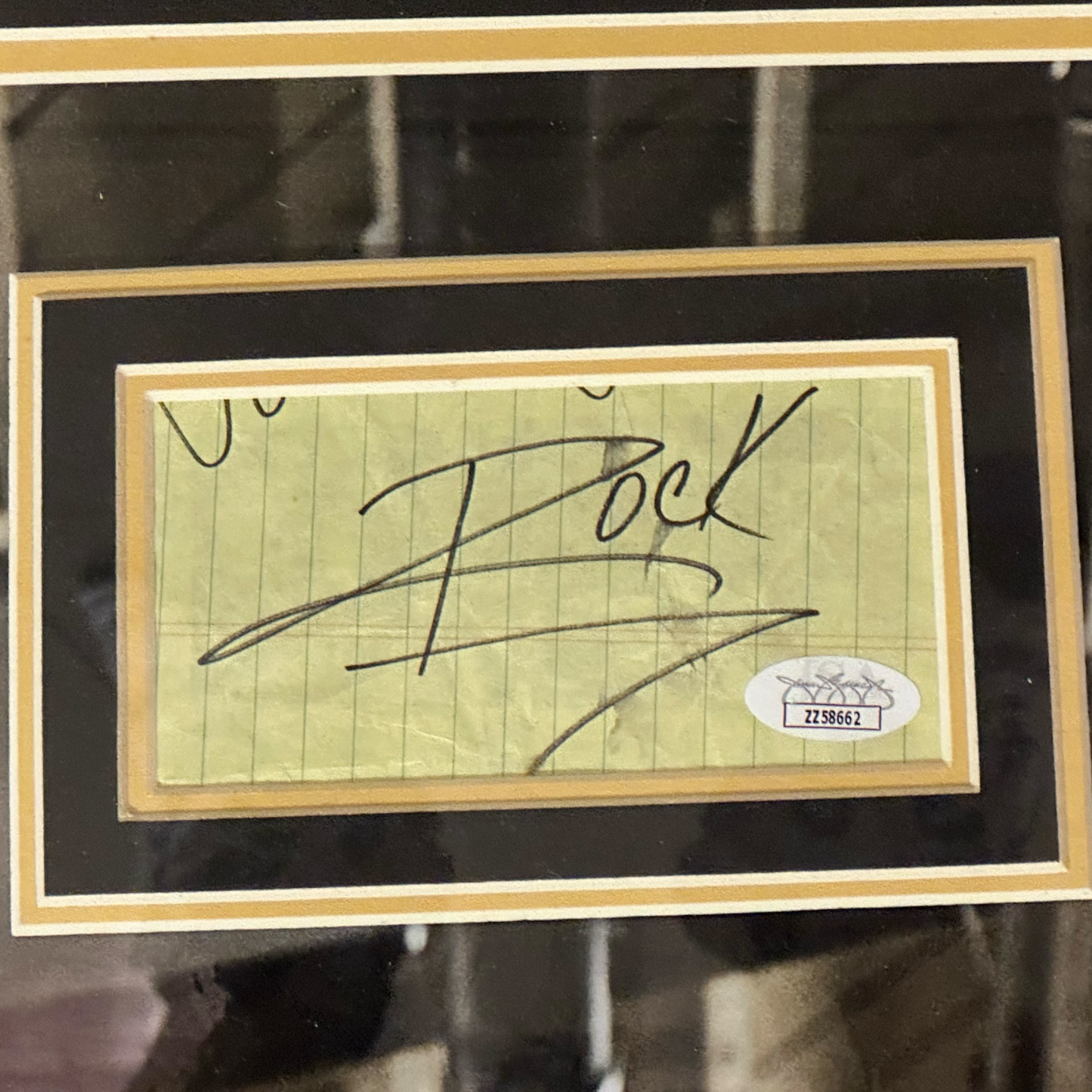 Dwayne Johnson The Rock Full-Size Poster (Working Out) Deluxe Framed with Autograph - JSA Letter