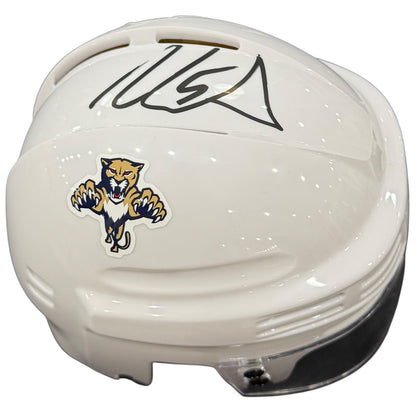 Aaron Ekblad Autographed Florida Panthers White Mini Hockey Helmet - JSA
