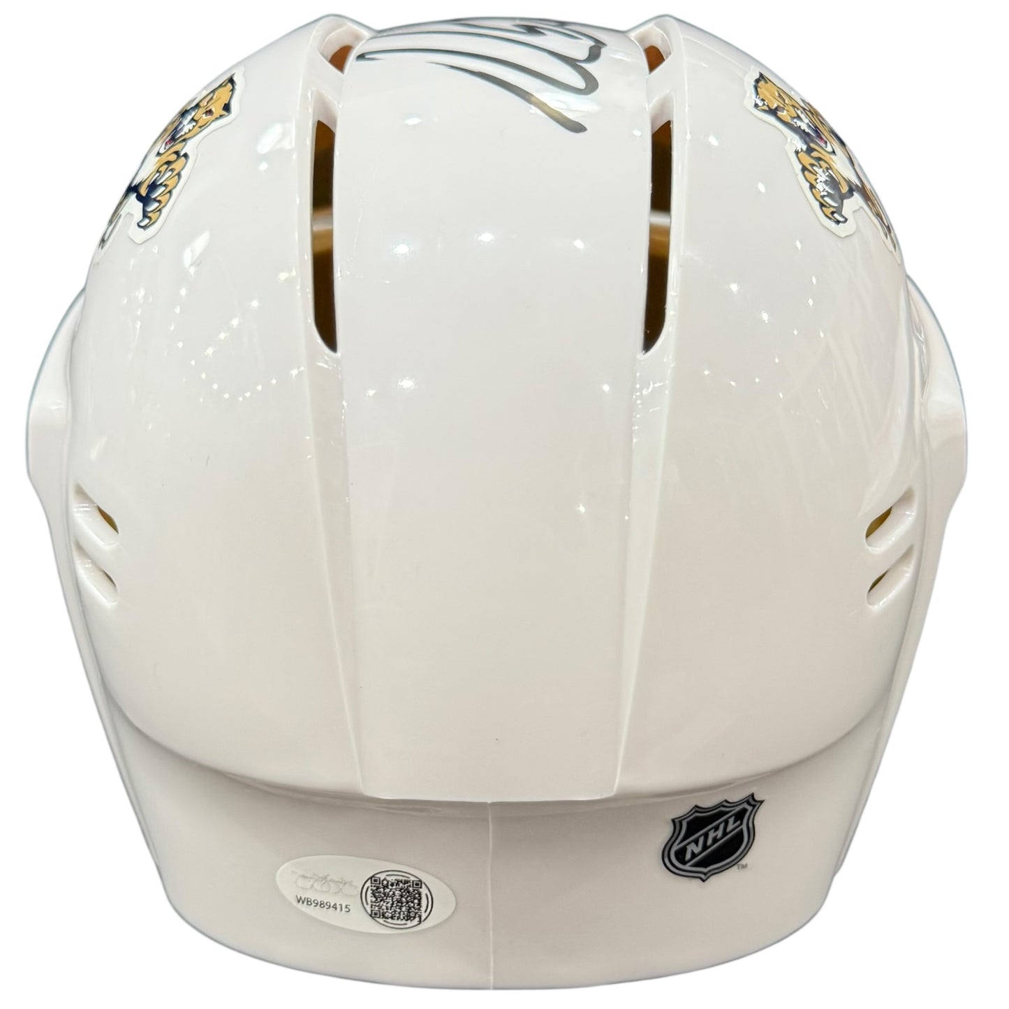 Aaron Ekblad Autographed Florida Panthers White Mini Hockey Helmet - JSA