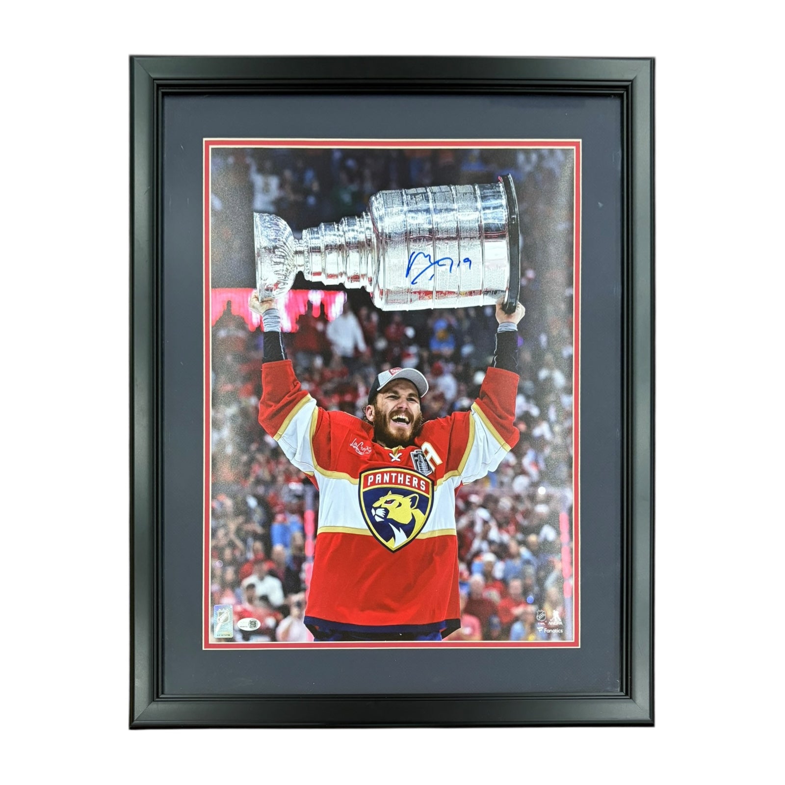 Matthew Tkachuk Autographed Florida Panthers (2024 Stanley Cup) Deluxe Framed 16x20 Photo - JSA