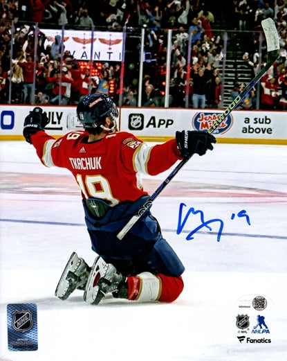Matthew Tkachuk Autographed Florida Panthers (ECF Game Winning Goal) 8x10 Photo - JSA
