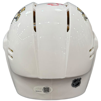 Matthew Tkachuk Autographed Florida Panthers White Mini Hockey Helmet - JSA