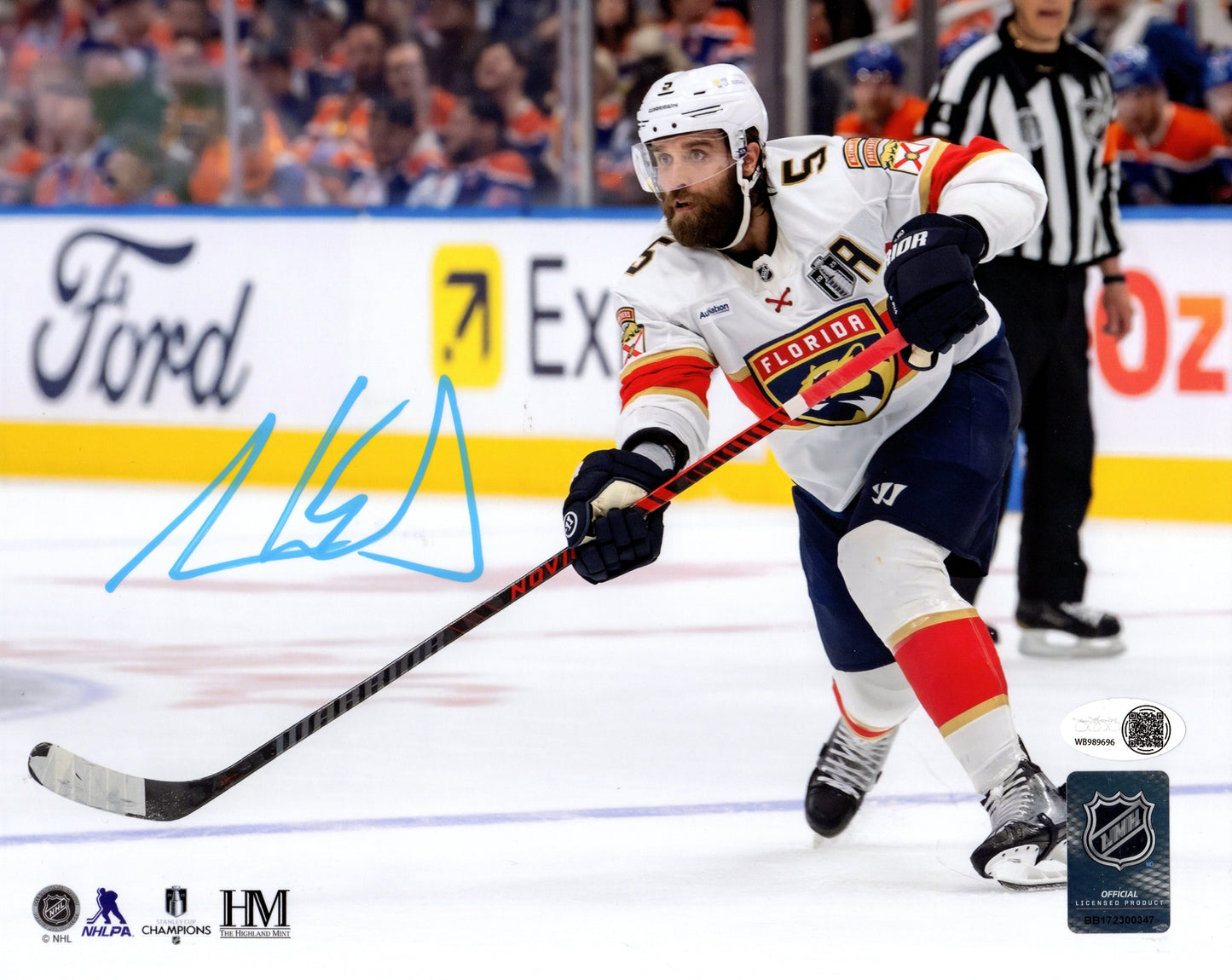 Aaron Ekblad Autographed Florida Panthers (2025 Stanley Cup Action) 8x10 Photo - JSA
