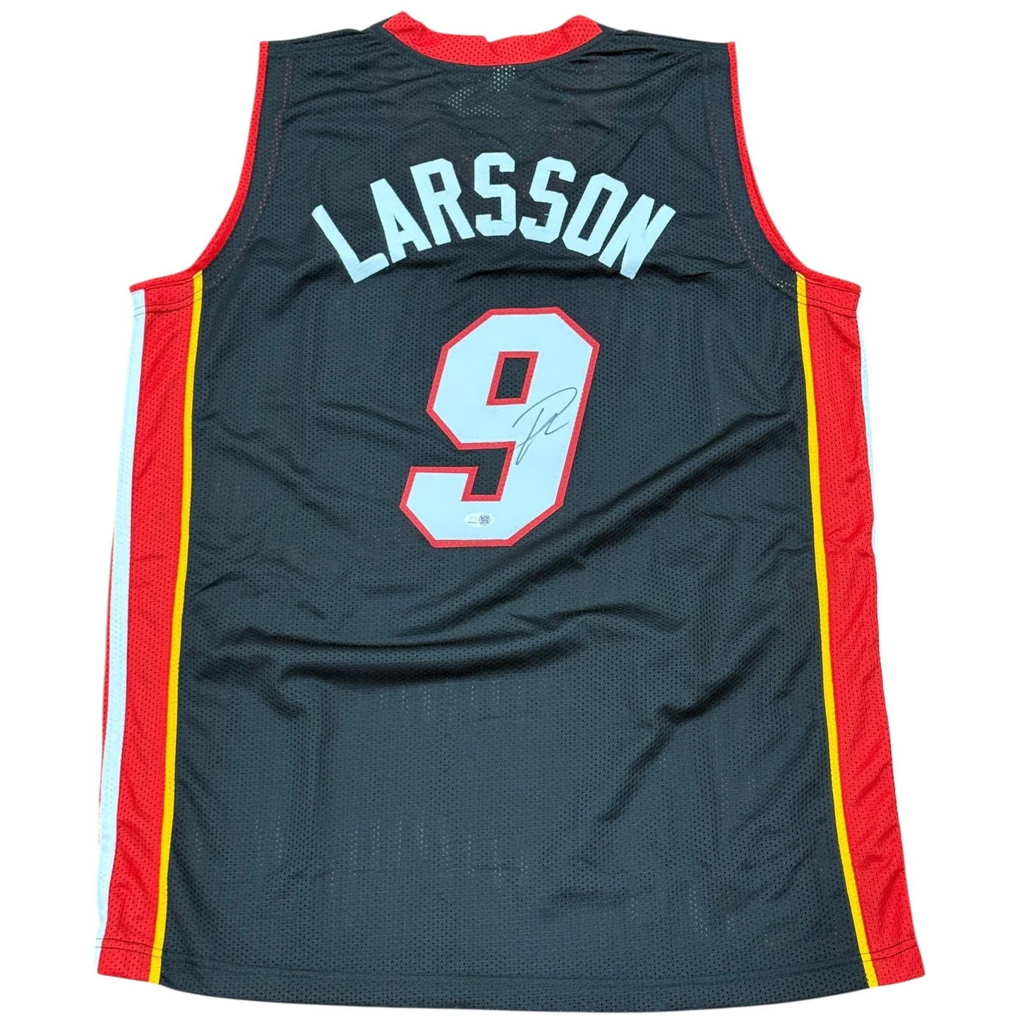 Pelle Larsson Autographed Miami (Black #9) Custom Jersey - JSA
