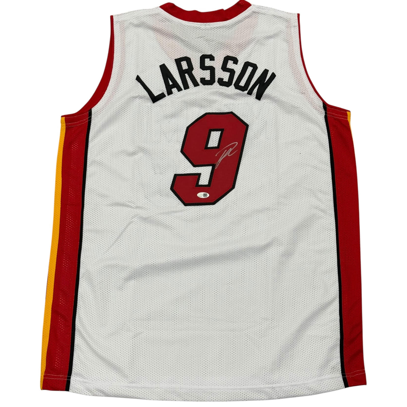 Pelle Larsson Autographed Miami (White #9) Custom Jersey - JSA