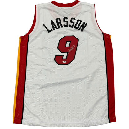 Pelle Larsson Autographed Miami (White #9) Custom Jersey - JSA