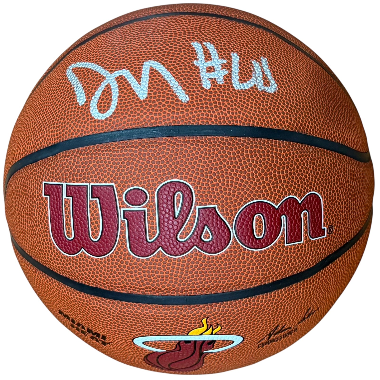 Davion Mitchell Autographed Miami Heat Logo Basketball - JSA