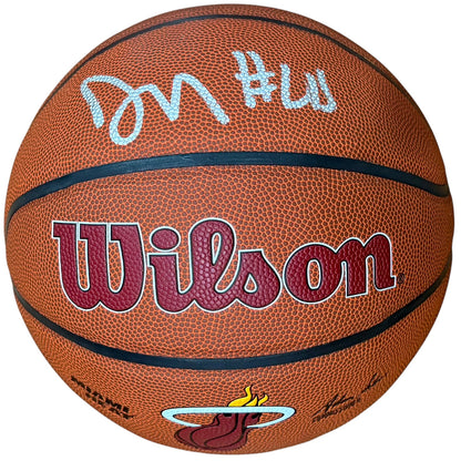 Davion Mitchell Autographed Miami Heat Logo Basketball - JSA