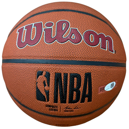 Davion Mitchell Autographed Miami Heat Logo Basketball - JSA