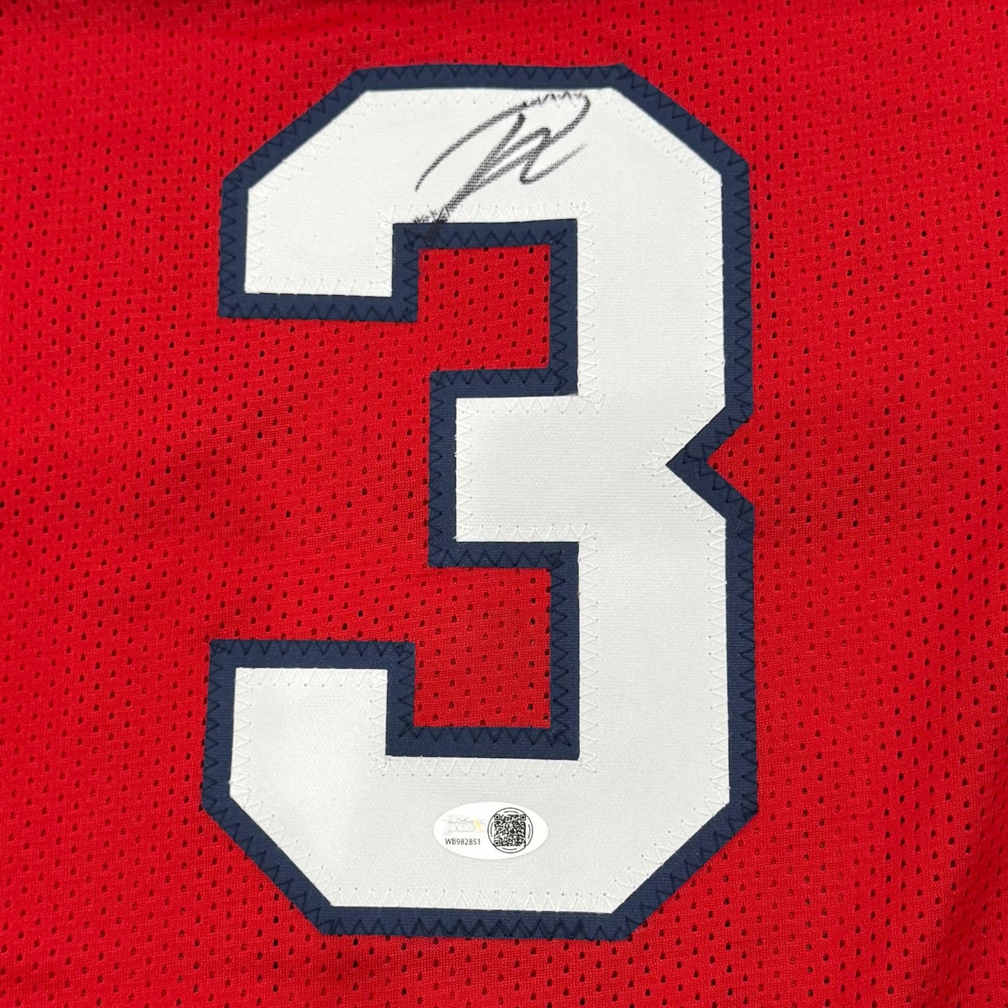 Pelle Larsson Autographed Arizona (Red #3) Custom Jersey - JSA