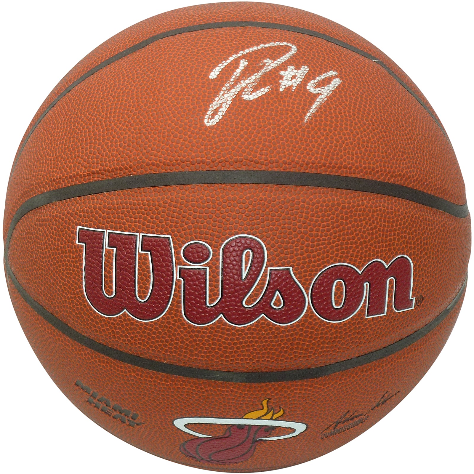 Pelle Larsson Autographed Miami Heat Logo Basketball - JSA