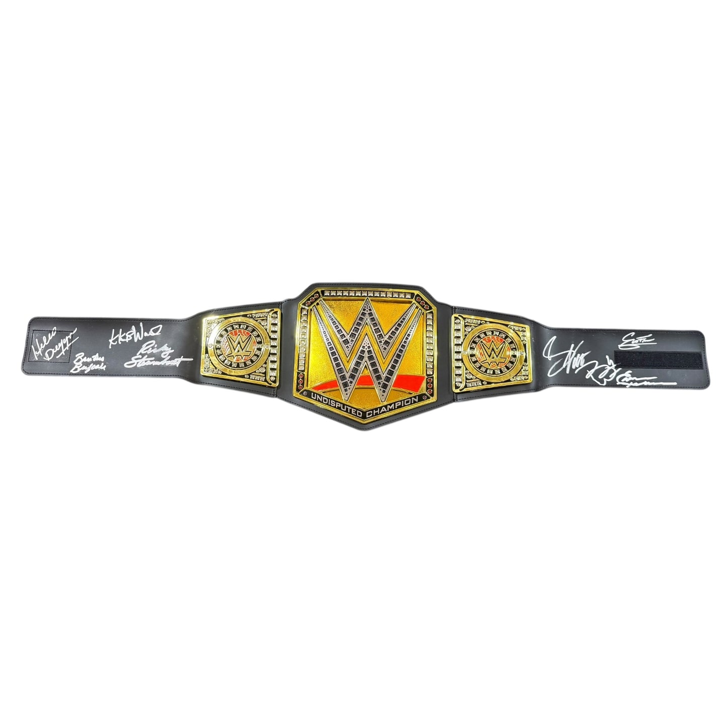 WWE Undisputed Universal Championship Title Belt Autographed by 8 Wrestling Hall of Famers - JSA