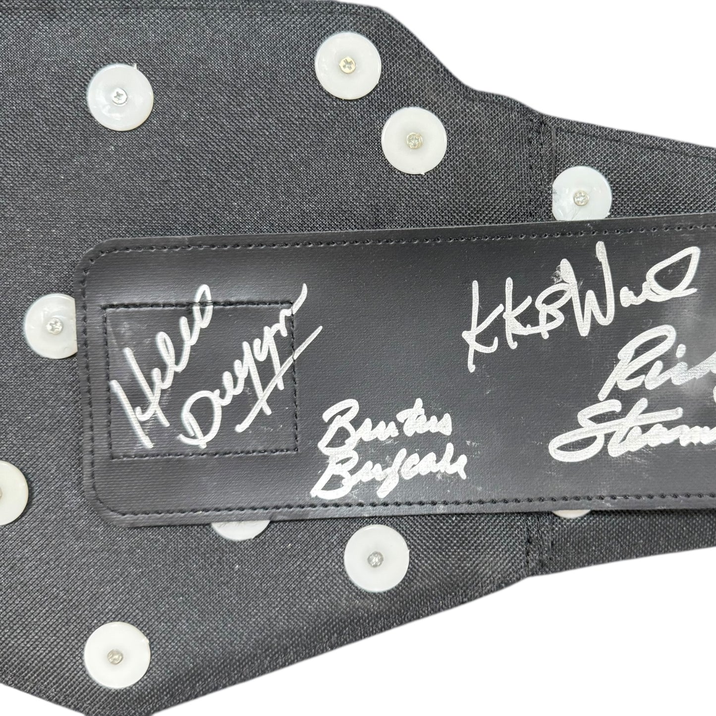 WWE Undisputed Universal Championship Title Belt Autographed by 8 Wrestling Hall of Famers - JSA