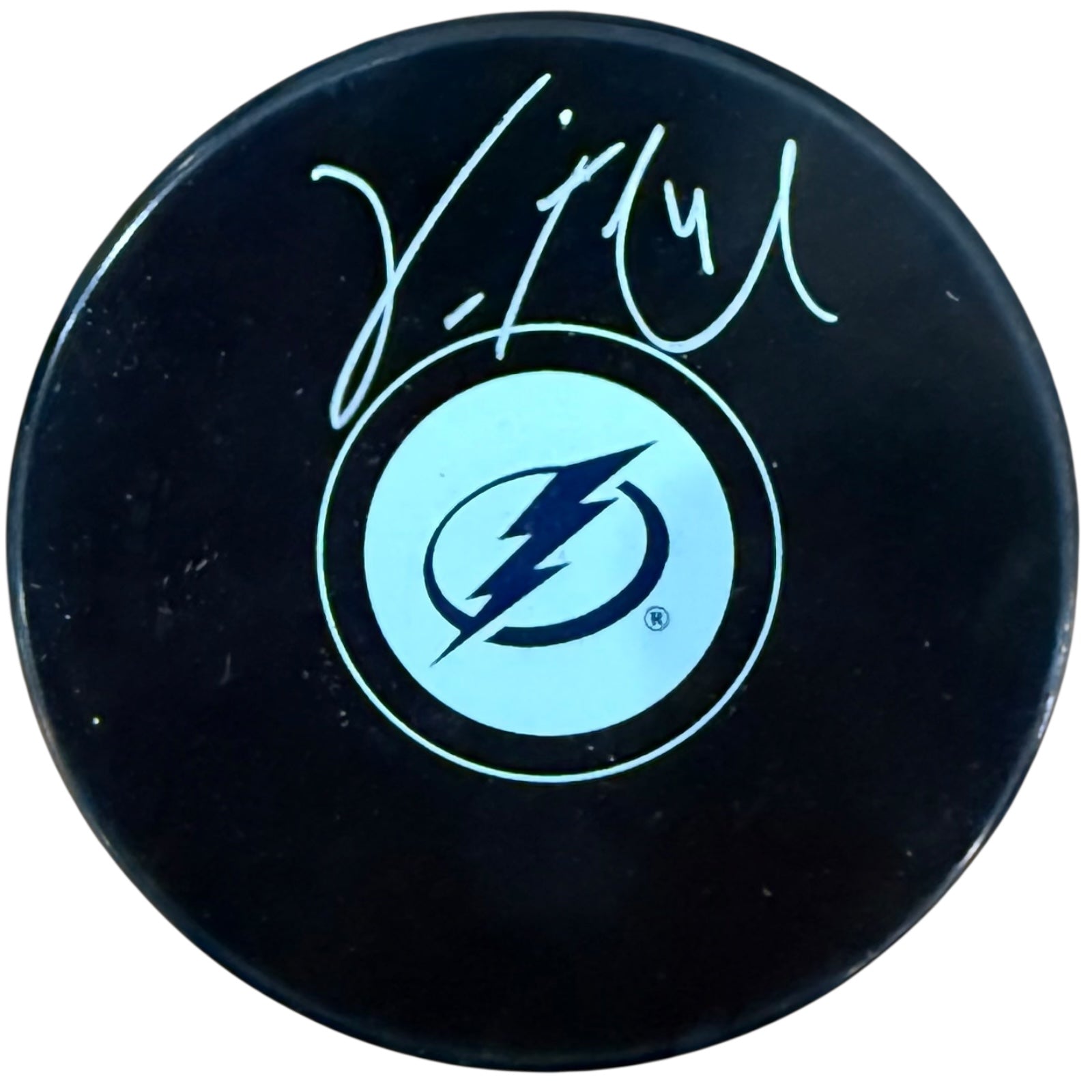 Vincent Lecavalier Autographed Tampa Bay Lightning Hockey Puck