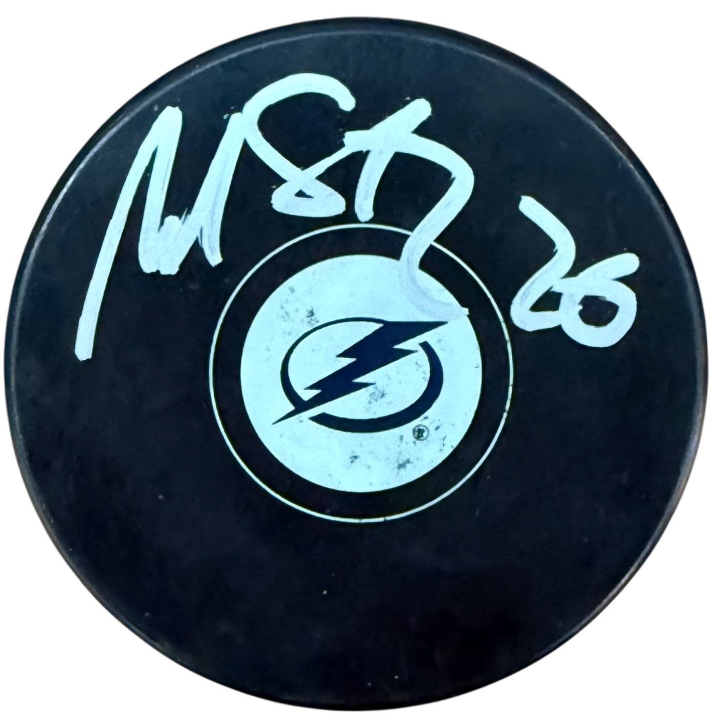 Martin St Louis Autographed Tampa Bay Lightning Hockey Puck