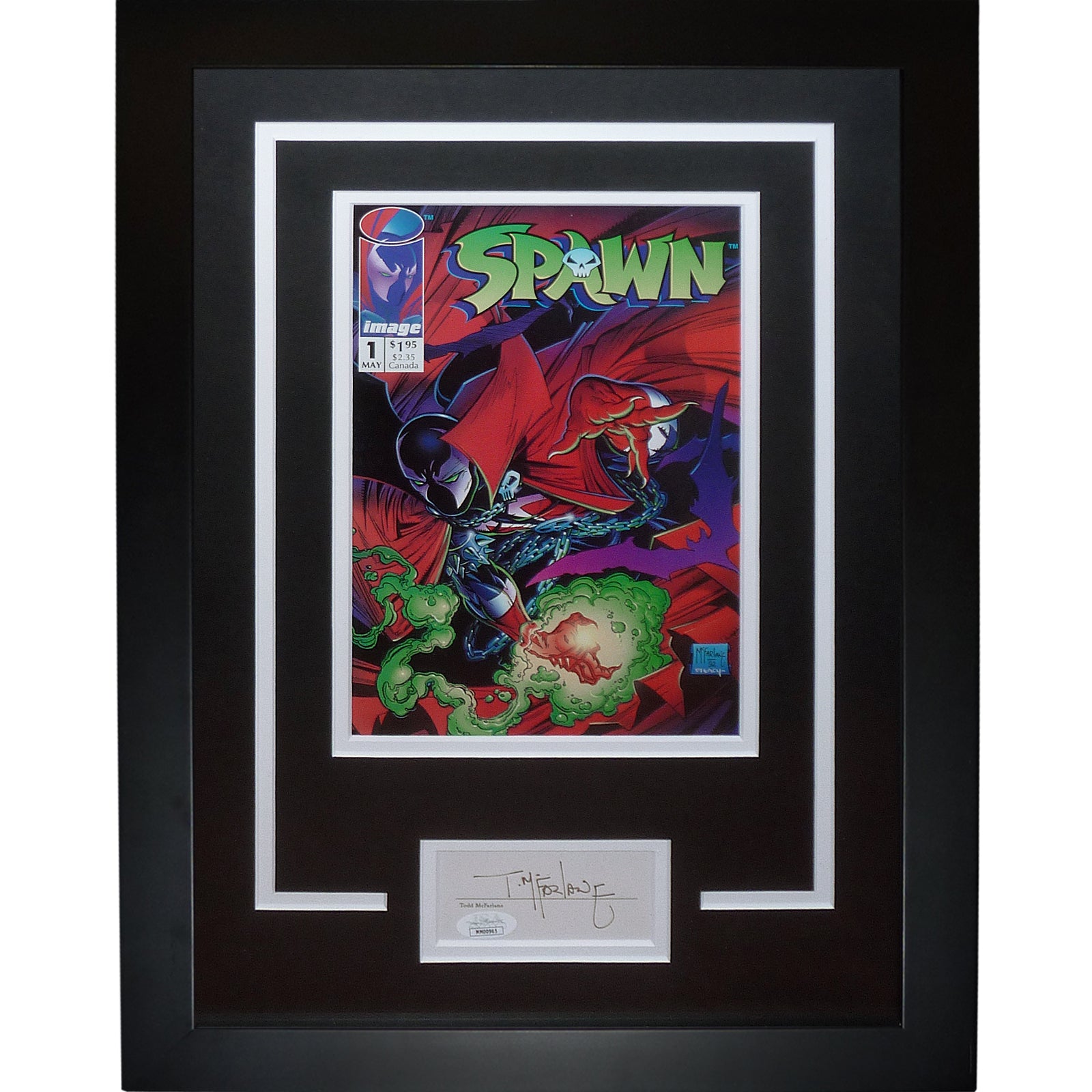 Todd McFarlane Autographed Spawn #1 Image Comic Book Signature Series Frame - JSA