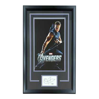 Jeremy Renner Autographed Marvel Avengers Hawkeye 11x17 Movie Poster Frame - JSA