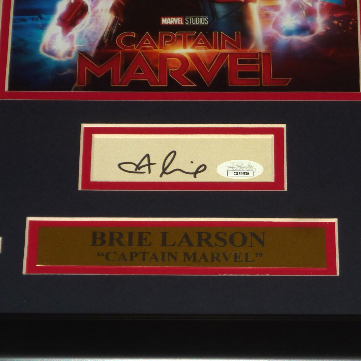 Marvel Autographs Brie Larson as Captain Marvel Autographed Marvel