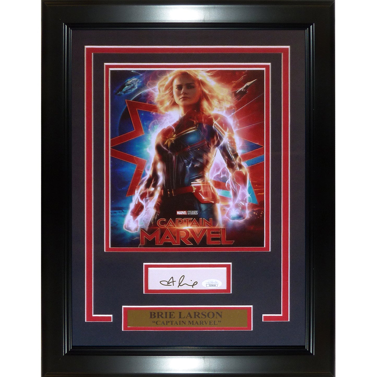 Brie Larson as Captain Marvel Autographed Marvel "Signature Series" Frame - JSA
