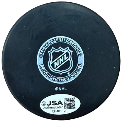 Steve Yzerman Autographed Detroit Red Wings Hockey Puck with Tall Case - JSA