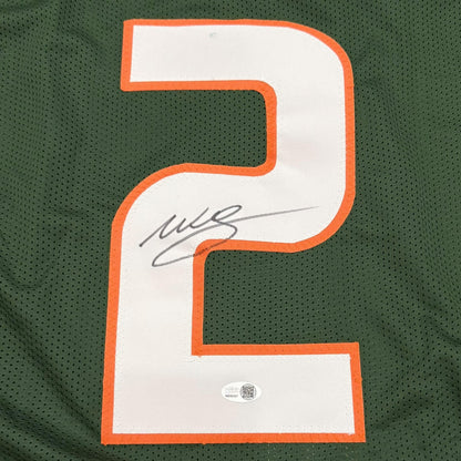 Willis McGahee Autographed Miami (Green #2) Custom Jersey - JSA