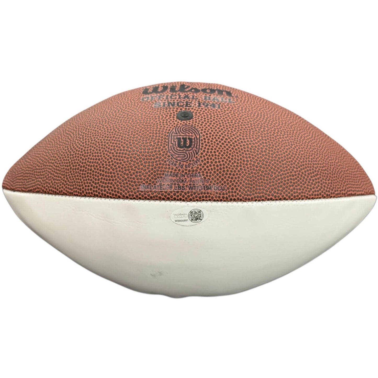 Clinton Portis Autographed Denver Broncos Logo Football - JSA