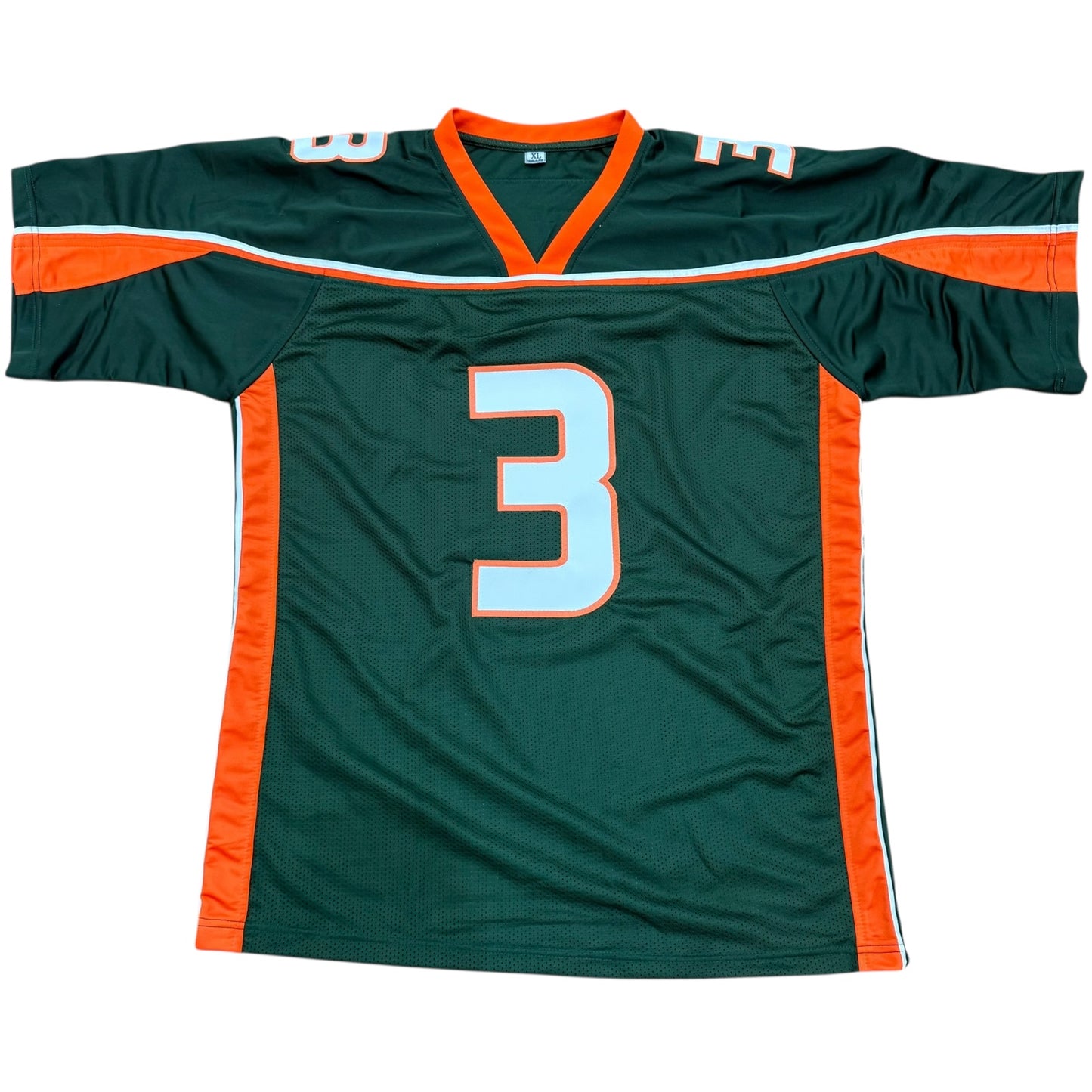 Frank Gore Autographed Miami Hurricanes (Green #3) Custom Jersey - JSA