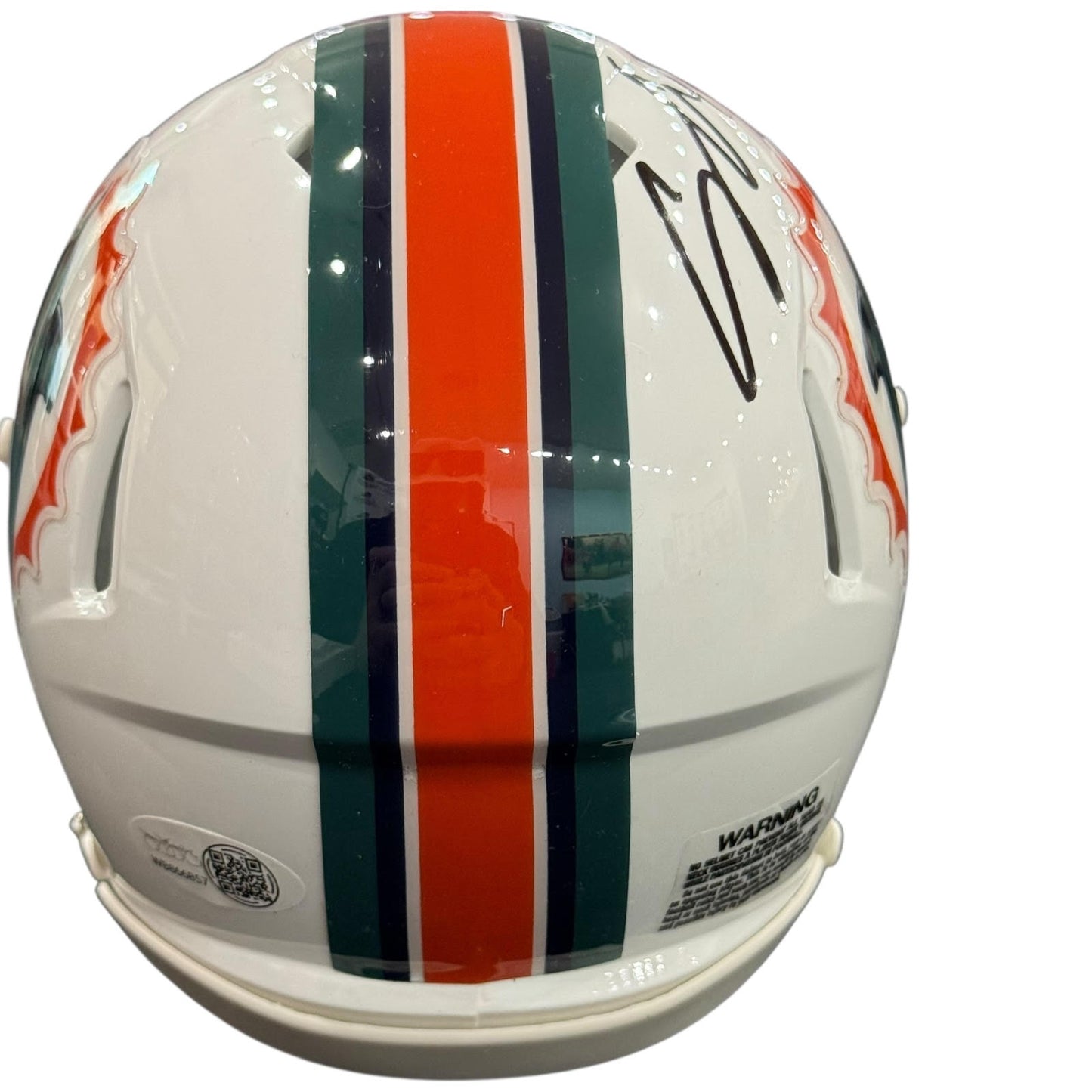 Channing Crowder Autographed Miami Dolphins (Speed) Mini Helmet - JSA