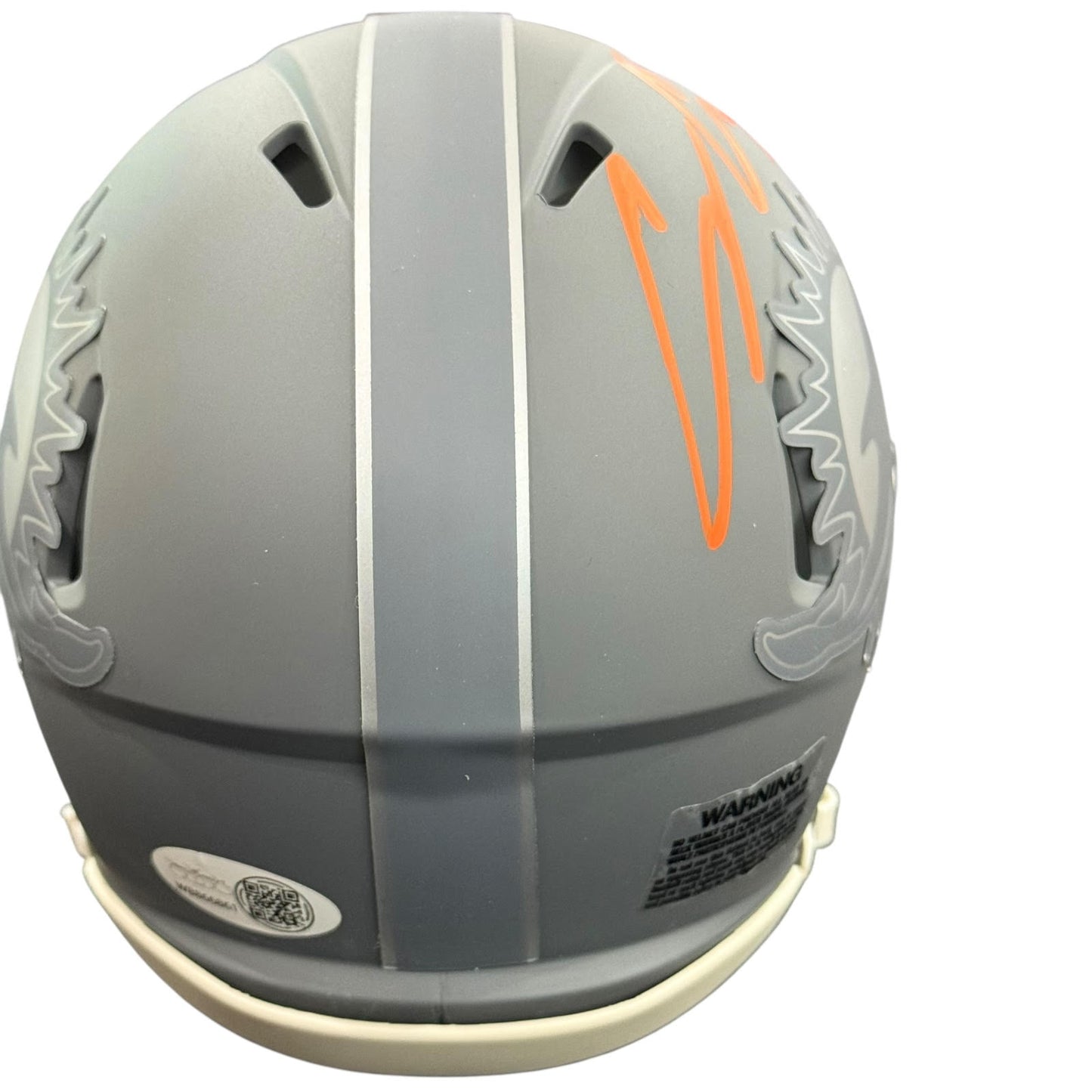 Channing Crowder Autographed Miami Dolphins (Slate) Mini Helmet - JSA