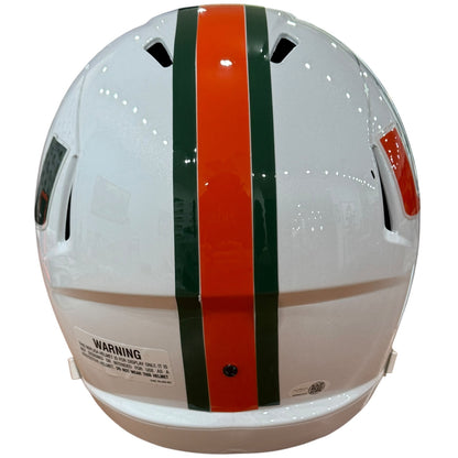2001 Miami Hurricanes Running Backs Autographed (Speed) Deluxe Full-Size Replica Helmet w/ "01 CHAMPS" - JSA