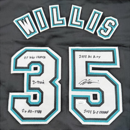 Dontrelle Willis Autographed Florida Marlins (Black #35) Custom Jersey w/ 5 Inscriptions - JSA