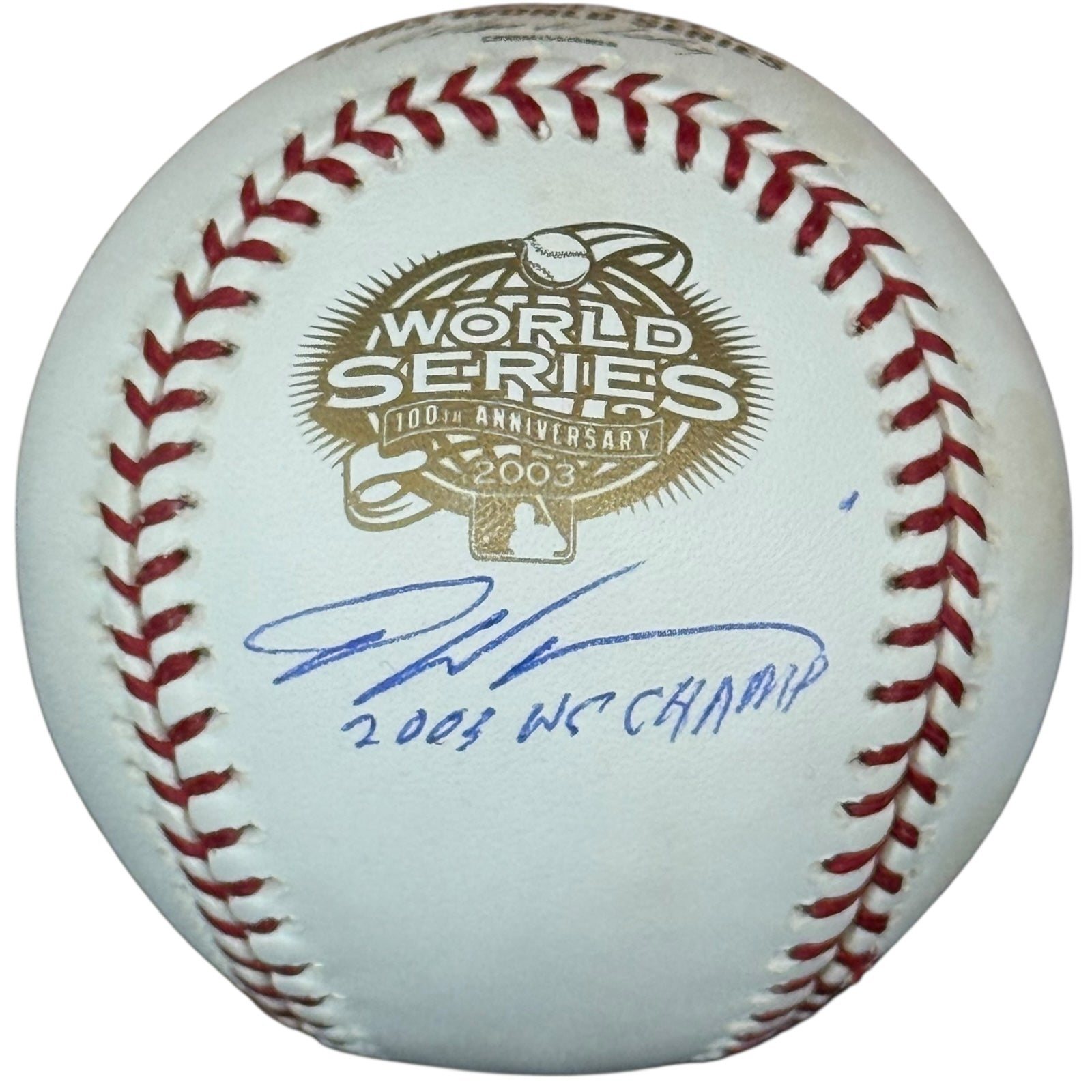 Dontrelle Willis Autographed 2003 Official World Series Baseball w/ 03 WS Champs - JSA