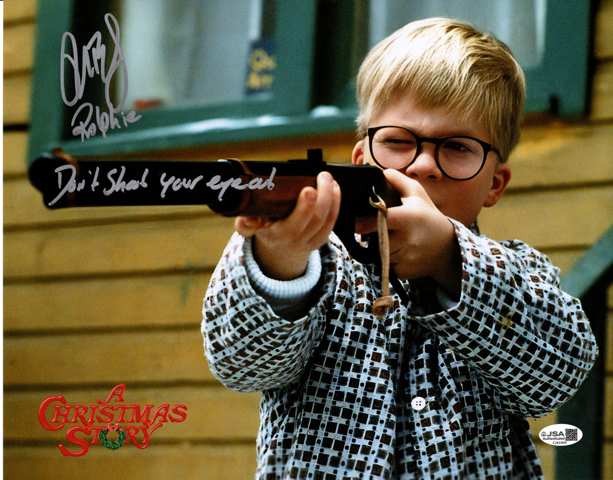 Peter Billingsley Ralphie Autographed A Christmas Story 11x14 Photo w/ "Dont Shoot Your Eye Out" - JSA
