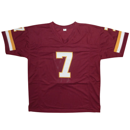 Joe Theismann Autographed Washington (Red #7) Custom Jersey w/ "83 MVP" - Beckett