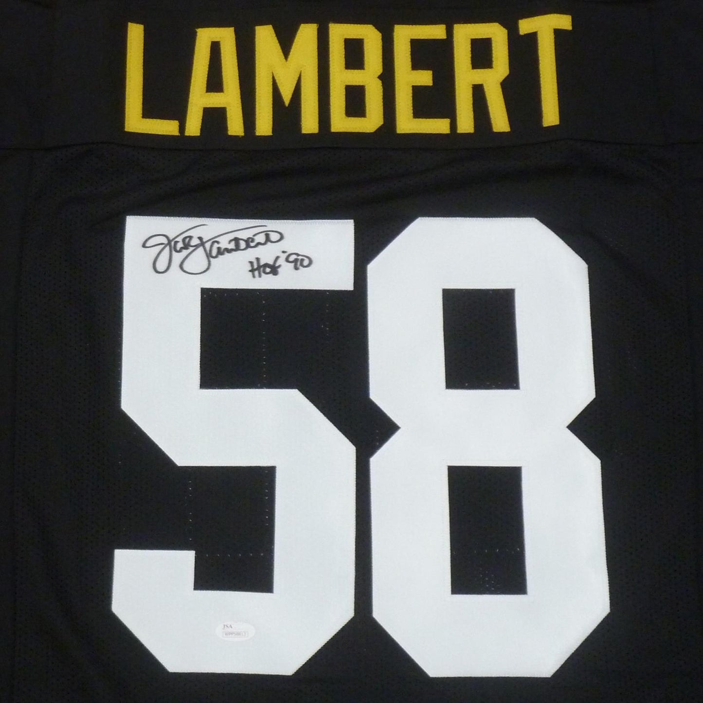 Jack Lambert Autographed Pittsburgh (Black #58) Custom Jersey - JSA