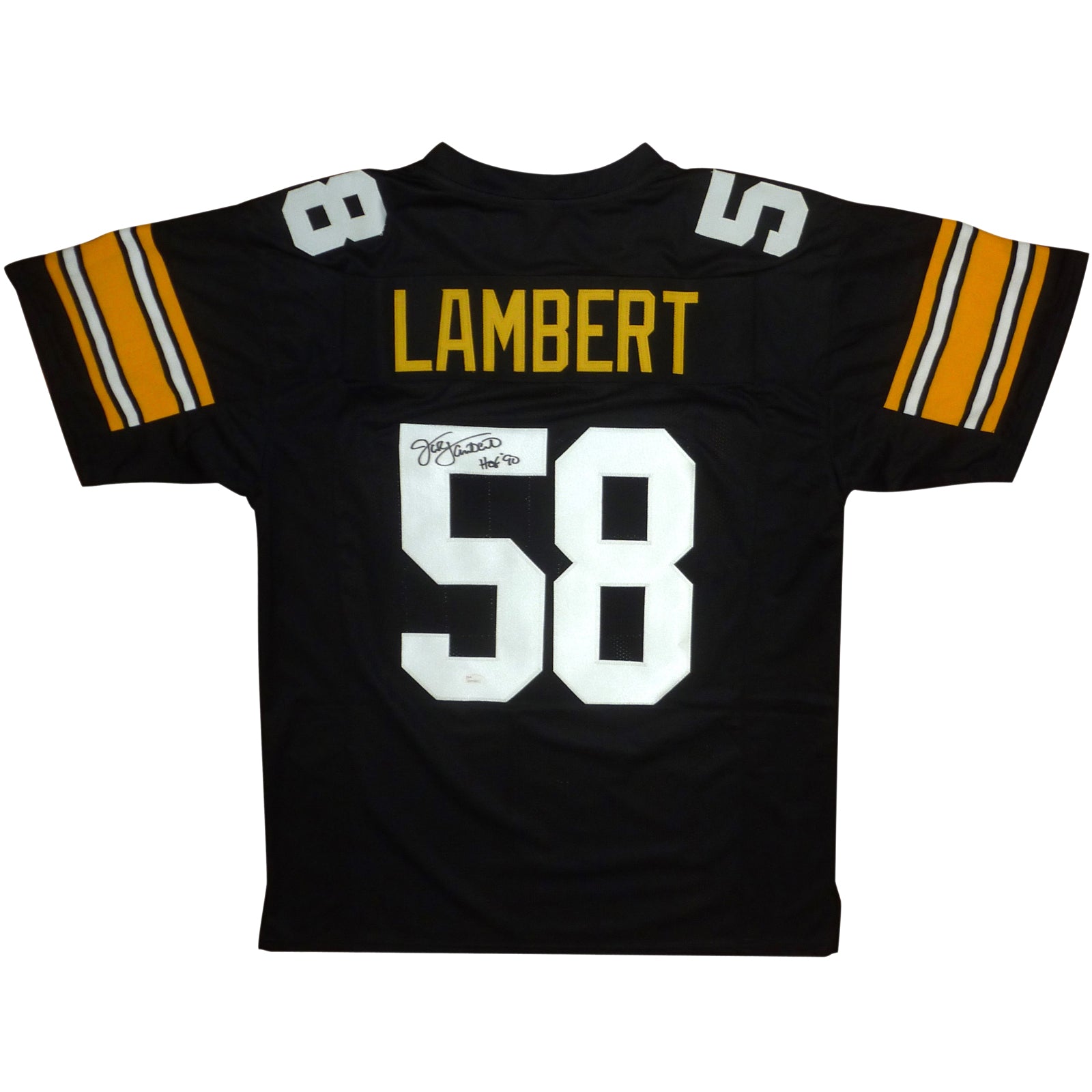 Jack Lambert Autographed Pittsburgh (Black #58) Custom Jersey - JSA
