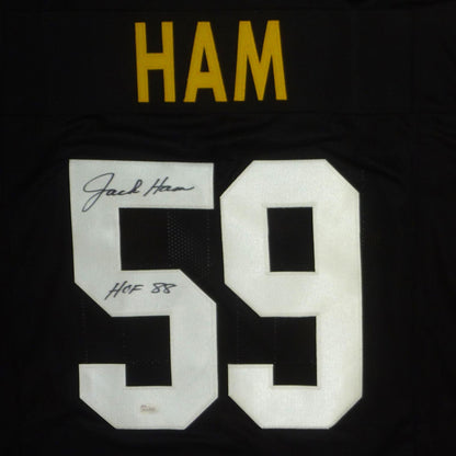 Jack Ham Autographed Pittsburgh (Black #59) Custom Jersey - JSA
